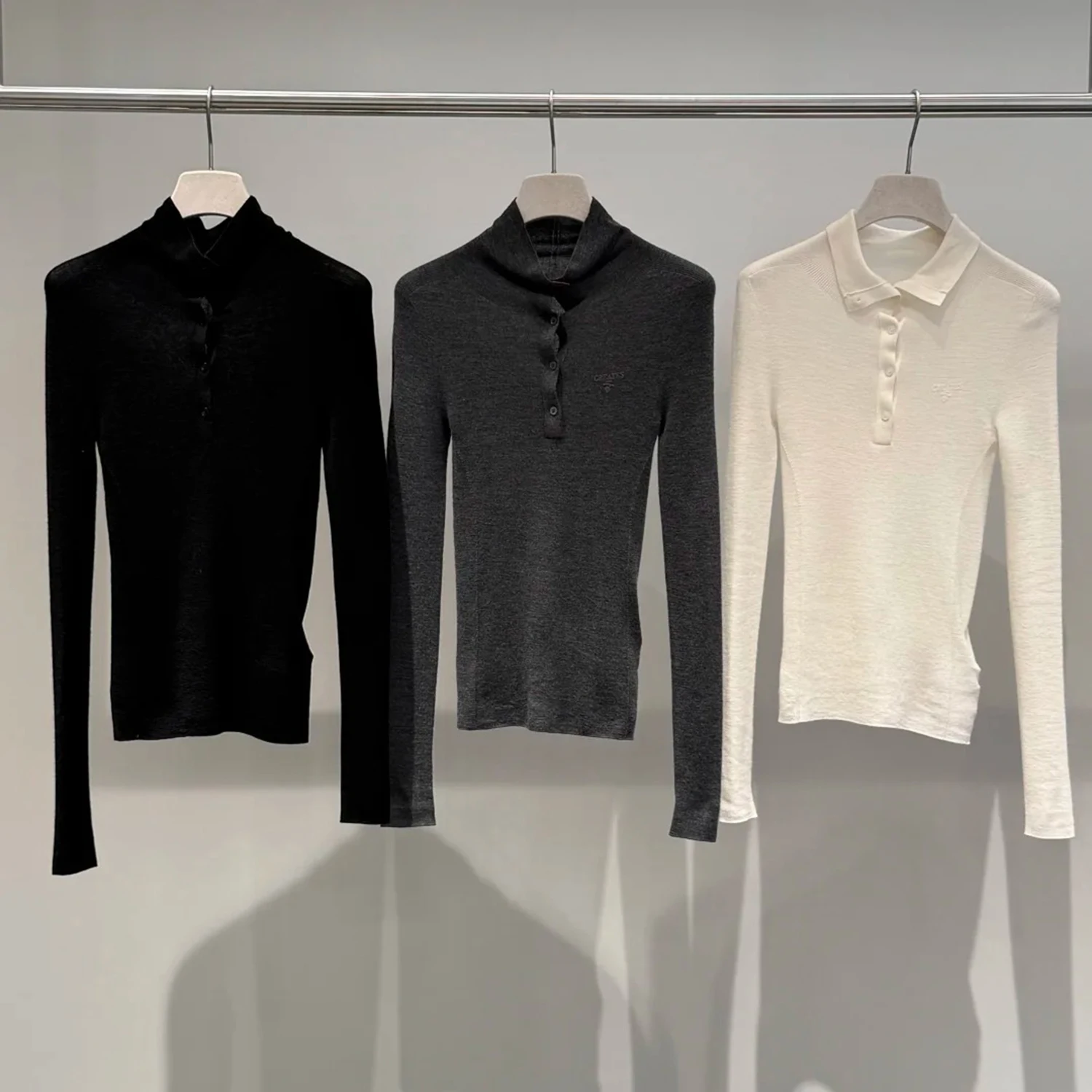 

High-End Women's Neck Knitted Sweater Slimming Base Layer Top for Winter 2025 by Nan You Fashion Elegant Simple Design