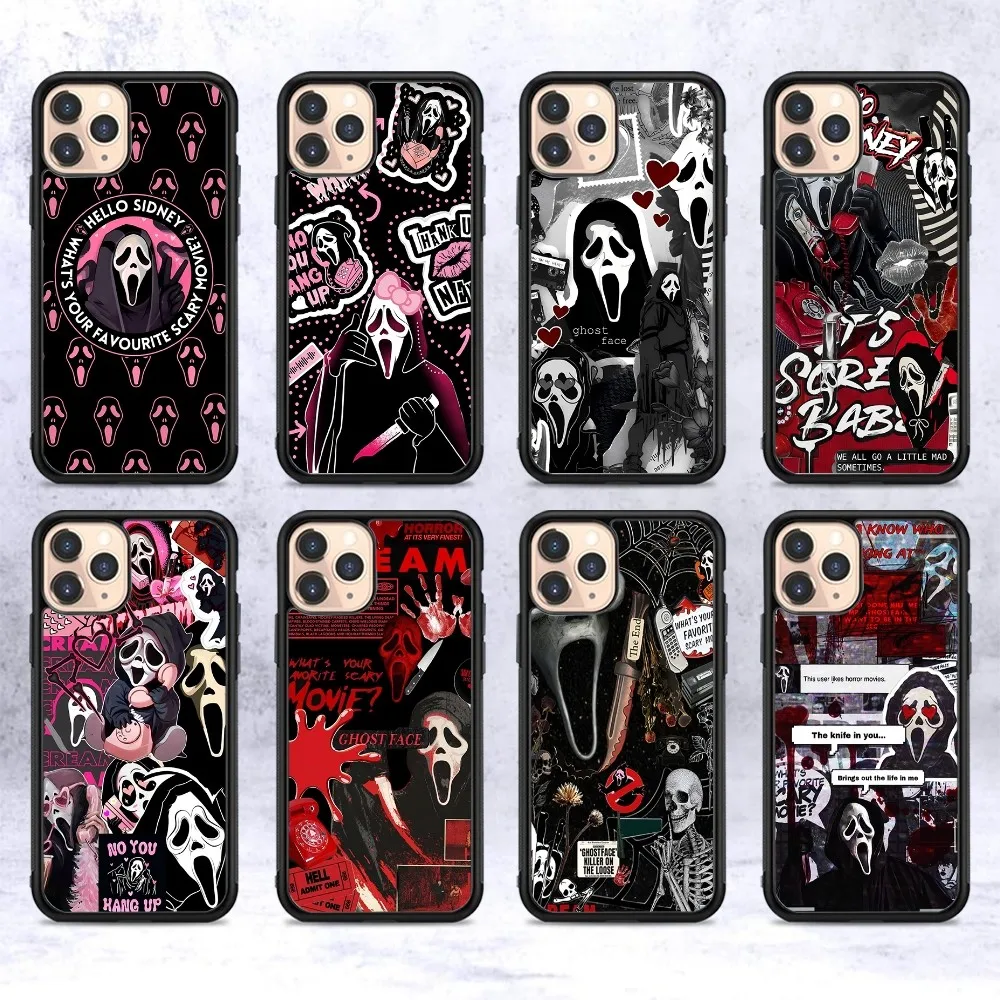 Ghost Face Scream Halloween Phone Case Silicone PC+TPU For For IPhone 11 12 13 14 15 16 Plus Pro Max Cover