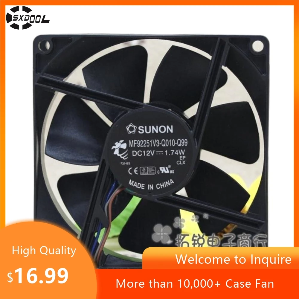 

Projector Fan For Sunon MF92251V3-Q010-Q99 92x92x25mm DC 12V 1.74W 4-Wire Projector Cooling Fan