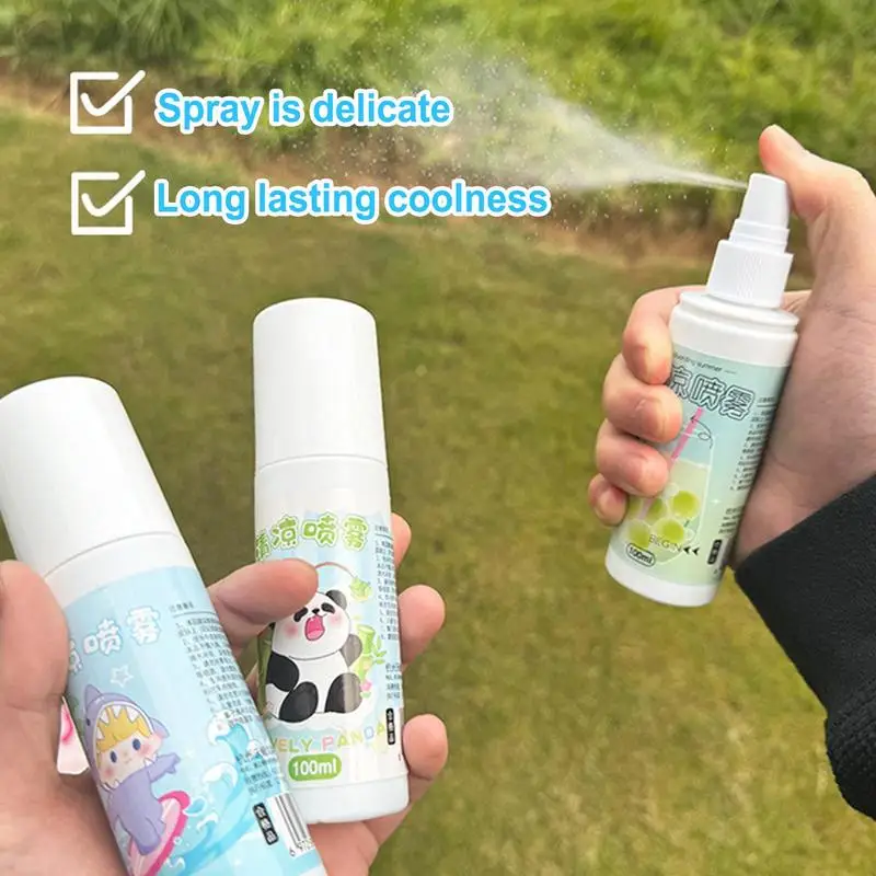 Spray Cooling Agent Gentle Instant Cooling Mist Rapid Cooling Mist Spray Long-Lasting Cooling Face Spray Soothing Summer Spray