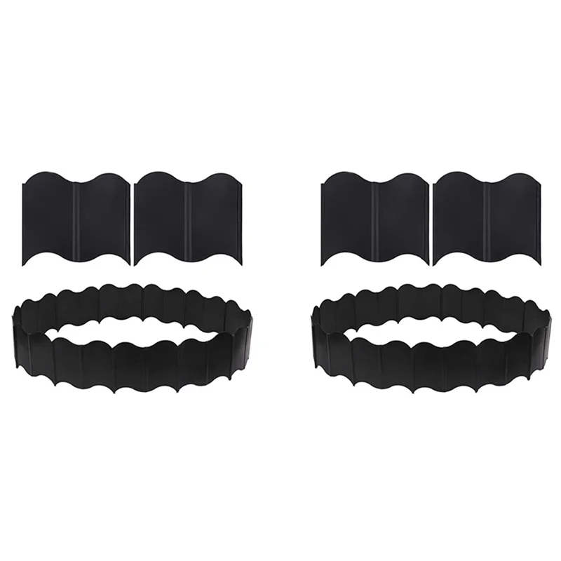 

ABAH-Garden Lawn Edging - 40 Pack Landscape Border Flexible Interlocking Edging Plastic Palisade Fence DIY Decorative