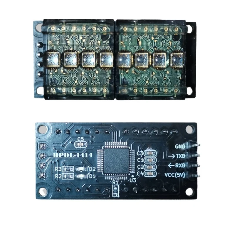 For HPDL-1414 Four 4 Character VFD Display LED Digital Tube HPDL1414 Digital Clock 8 Bit Serial Port