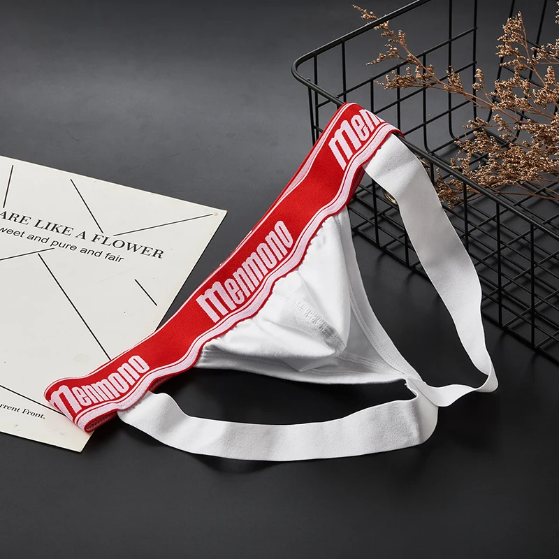 Menmomo الرجال حزام رياضي الملابس الداخلية القطن فصل الحقيبة الرجال سلسلة سراويل ملهى ليلي مثلي الجنس السروال الورك رفع