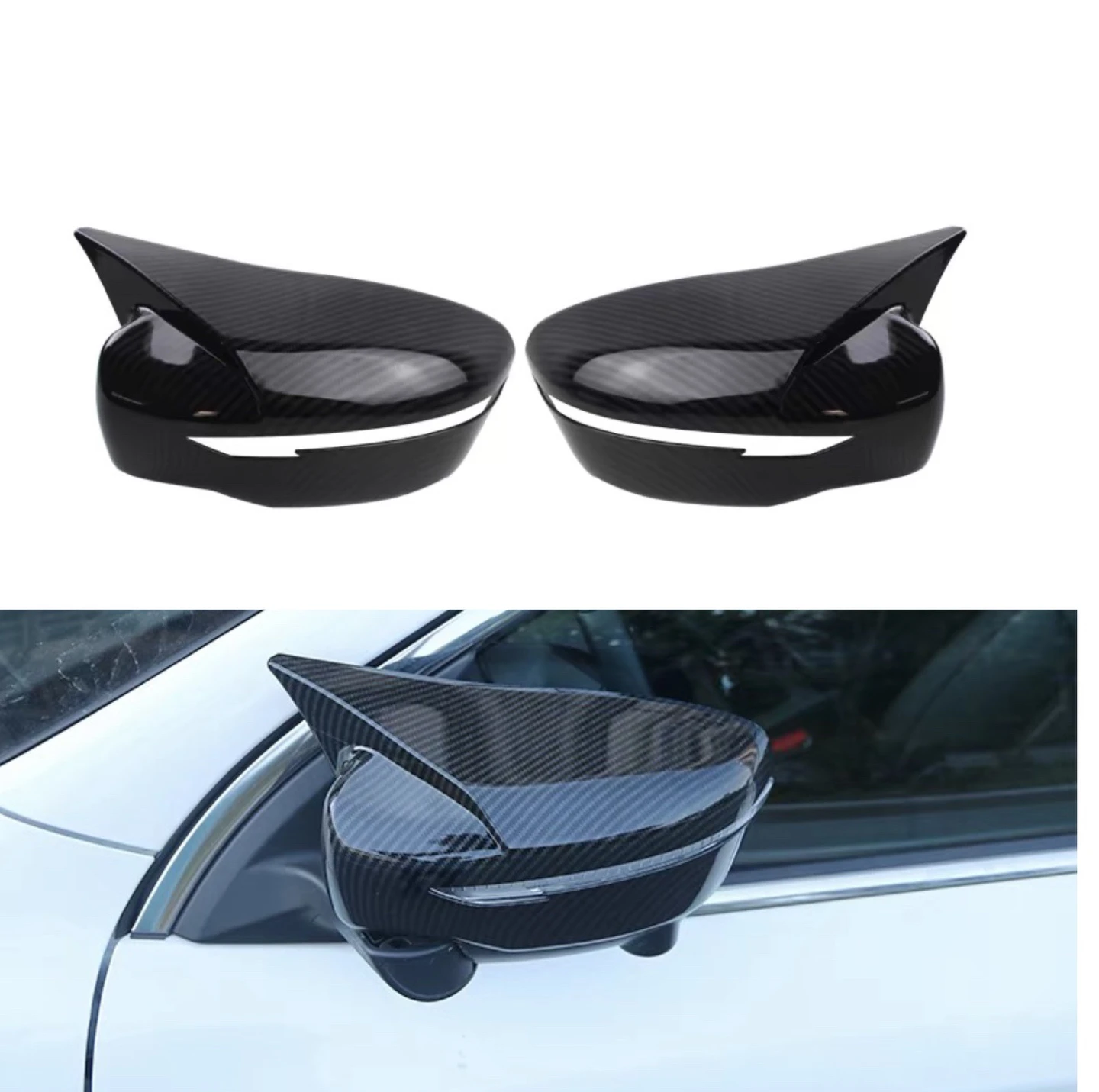 

Car Rearview Side Mirror Cover For Nissan Qashqai X-Trail Murano Rogue Pathfinder 2015-2019 Wing Cap Rear View Case Trim Sticker