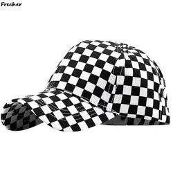 Casquettes de baseball à motif damier pour hommes et femmes, chapeau de camionneur classique d'été, sports de plein air, chapeau de papa, casquette à carreaux Hip Hop Snapback