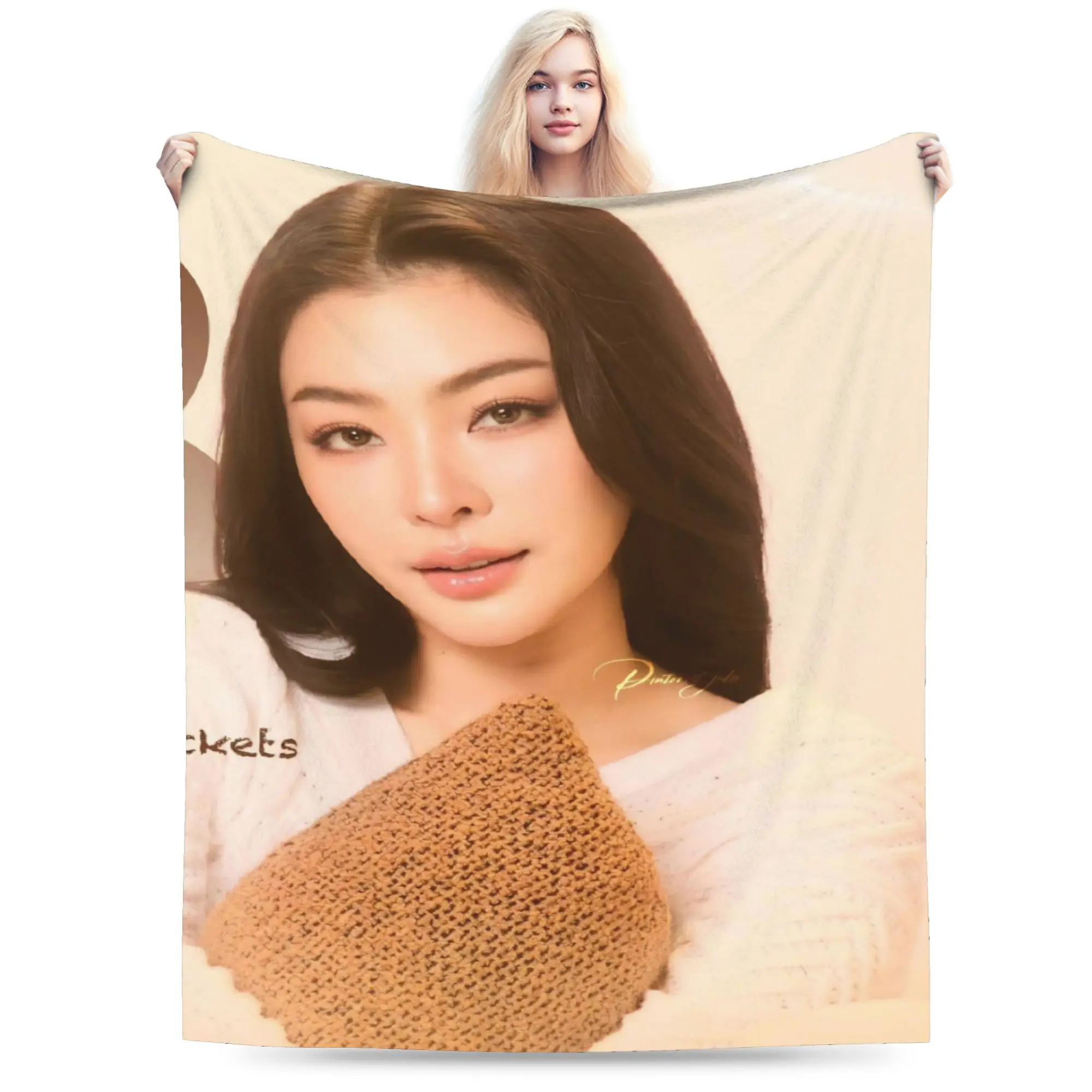 F-Faye P-Peraya M-Malisorn  Throw Blanket for Couch  Soft Cozy Plush Blanket 50x60 Inches Multi-size Bedspread for All Seasons