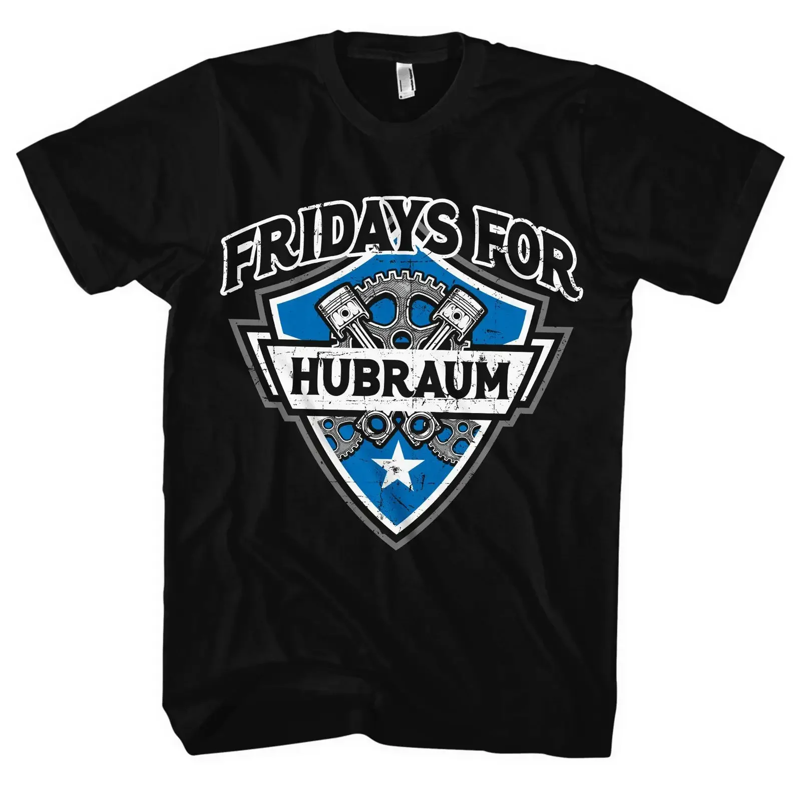Fridays for Hubraum Men's T Shirt Auto V8 Tuning Motor Big Block vintage Washed fashion Stretched designer clothes Stylish