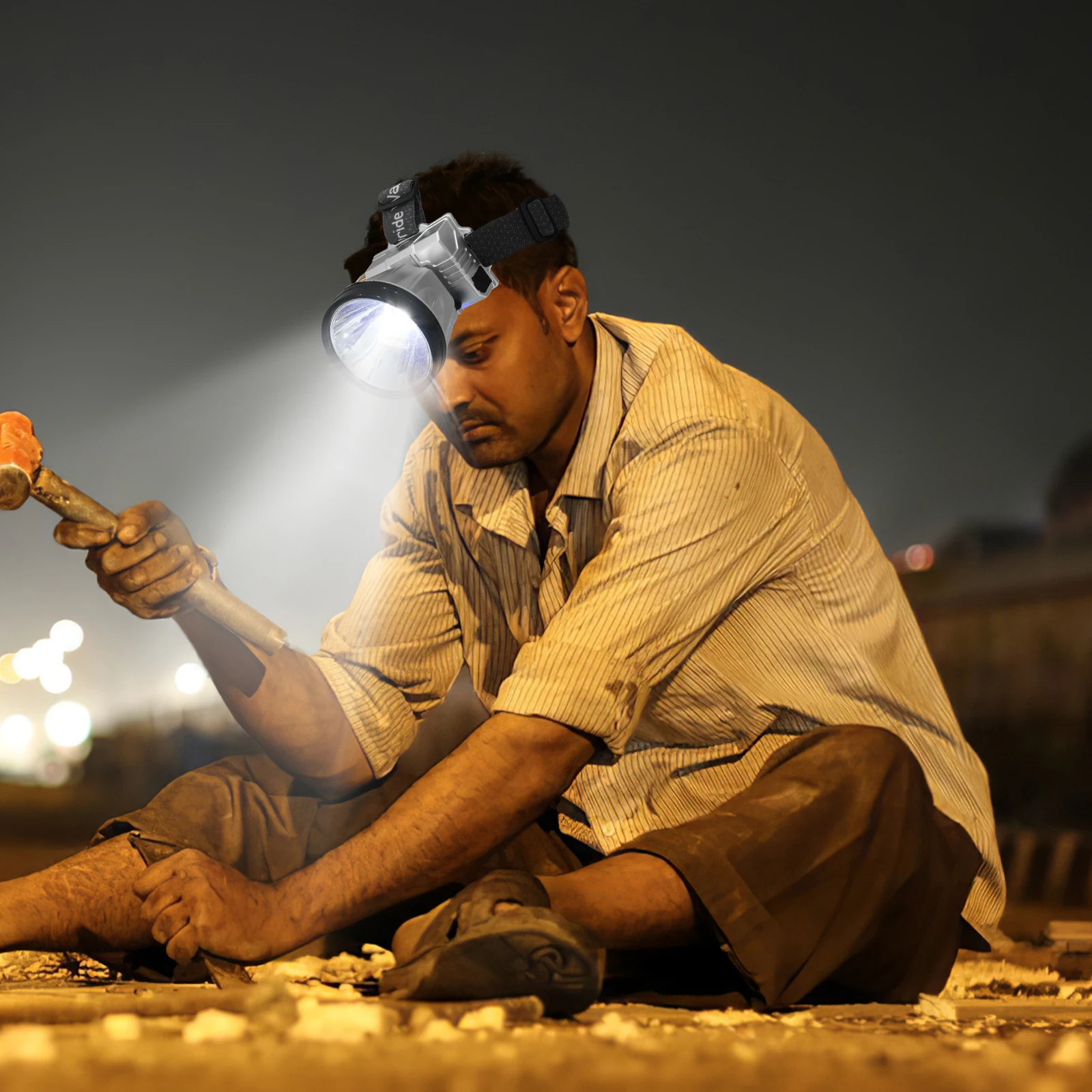 

Rechargeable Outdoor Headlamp LED Built-in Intelligent Sensing Forehead Light Camping Hiking Repairing Headlight