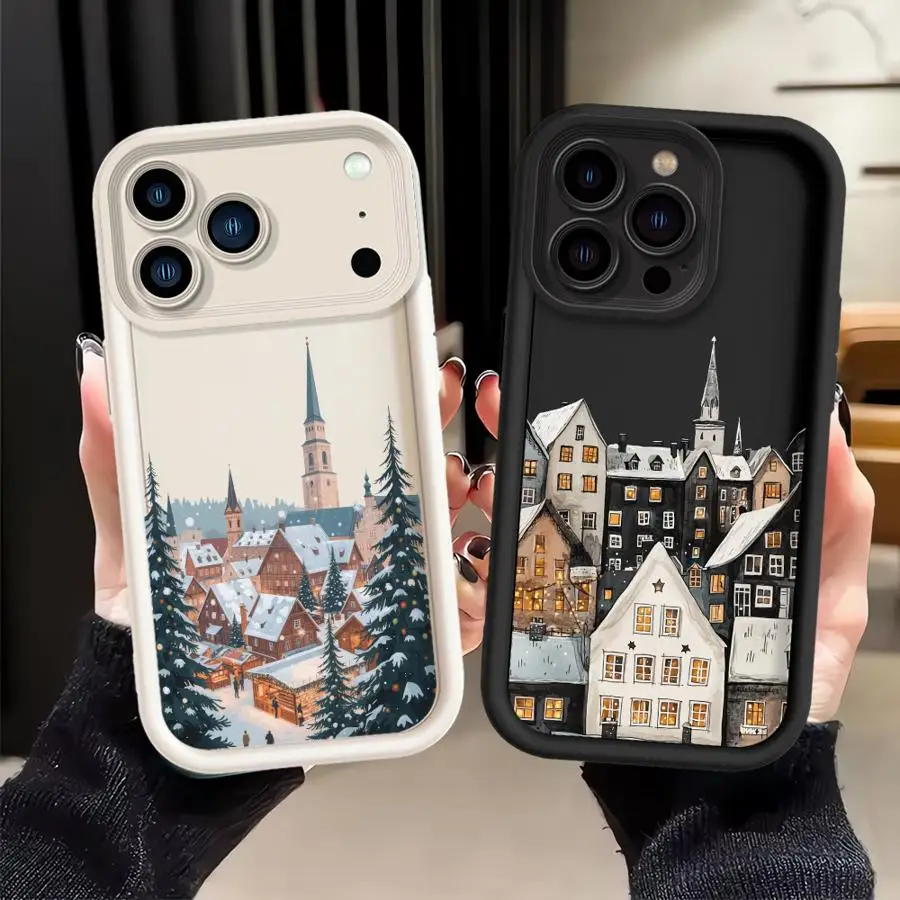 حافظة هاتف لهاتف آيفون 15 بلس 16e 17 Air 11 12 14 13 16 17 Pro Max Soft Shell Christmas Santa Claus #1