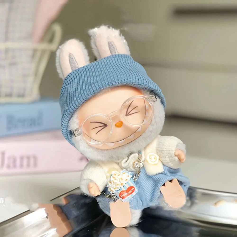 مجموعة ملابس لطيفة لملابس لابوبو مقاس 15/17 سم، ملابس عصرية، نظارات متطابقة على طراز الموضة التي تريدها