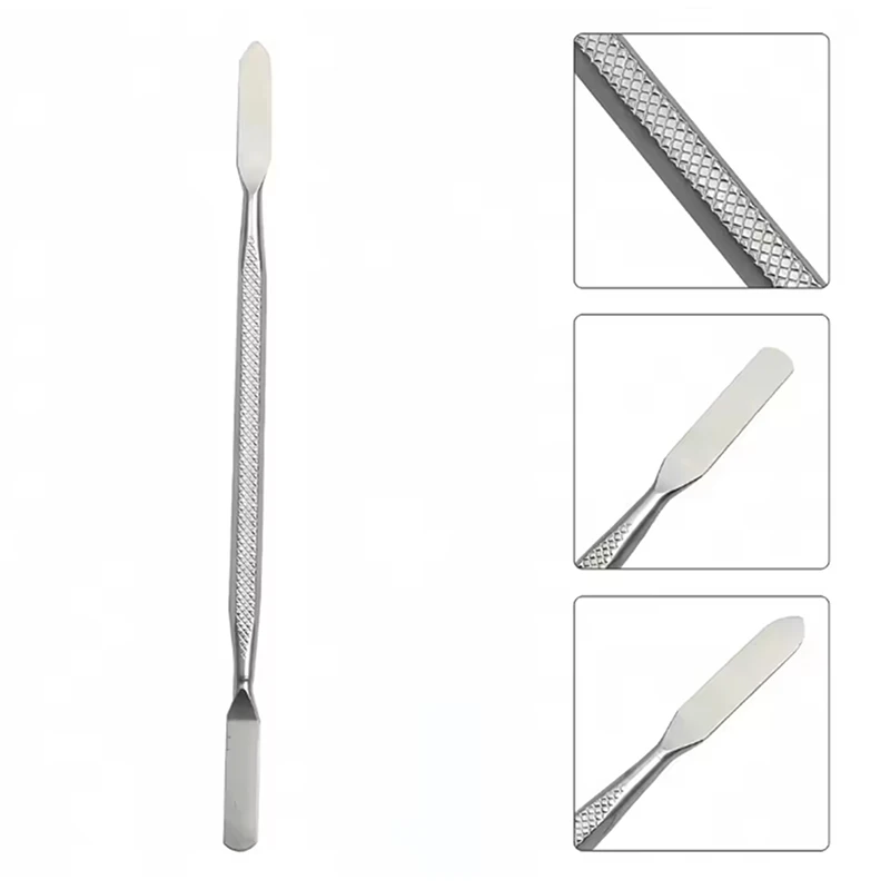 [WHB]3Pcs Dental Cement Spatula Stainless Steel Mixing Spatula Equipment Double Ended Nail Art Makeup Foundation Mixing Stick