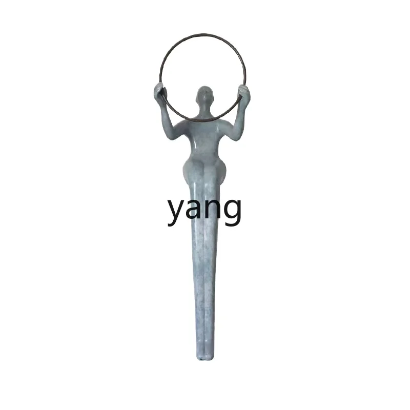 Yjq Hotel Hall Humanoid Art Decoration Abstract Figure Sculpture Sales Office Lobby Decoration