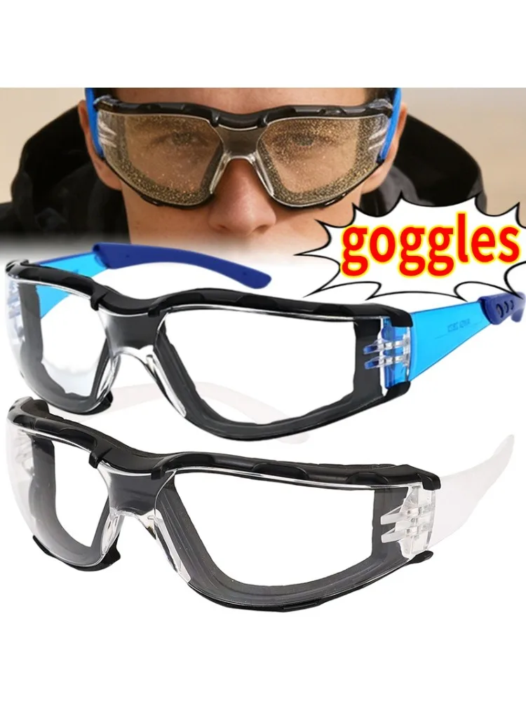 AliExpress NONE Clear Vision Safety Goggles Outdoor Cycling Woodworking Lab Protection Windproof Dustproof Anti Fog Shatterproof Sunglasses