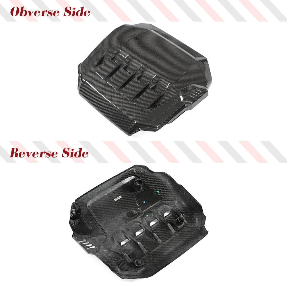 Engine Hood Bonnet Cover Dry Carbon Caps for Volkswagen VW Golf 8 MK8 GTI and R line 2021-2023 Inner Engine Hood Bonnet Cover