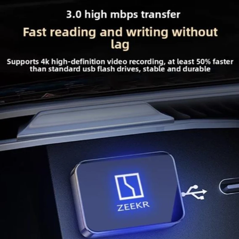 USB‑C Car Dash Cam Flash Drive For Zeekr 7X Sentry Mode Loop Recording Parking Monitor Video Storage U Disk - view 6