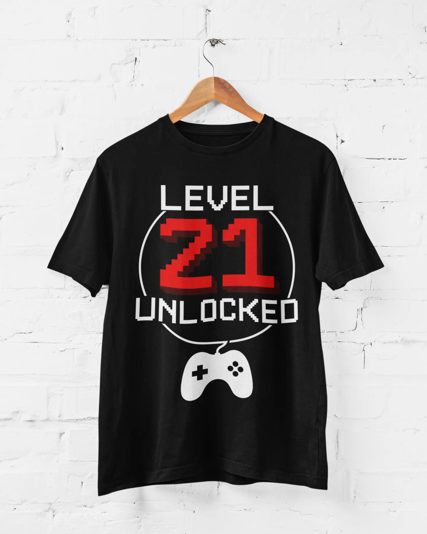 

Unlock Level 21 Graphic Printing Summer Luxury Brand Cotton Men's and Women's T-Shirts Short Sleeves Trendy Game Clothing