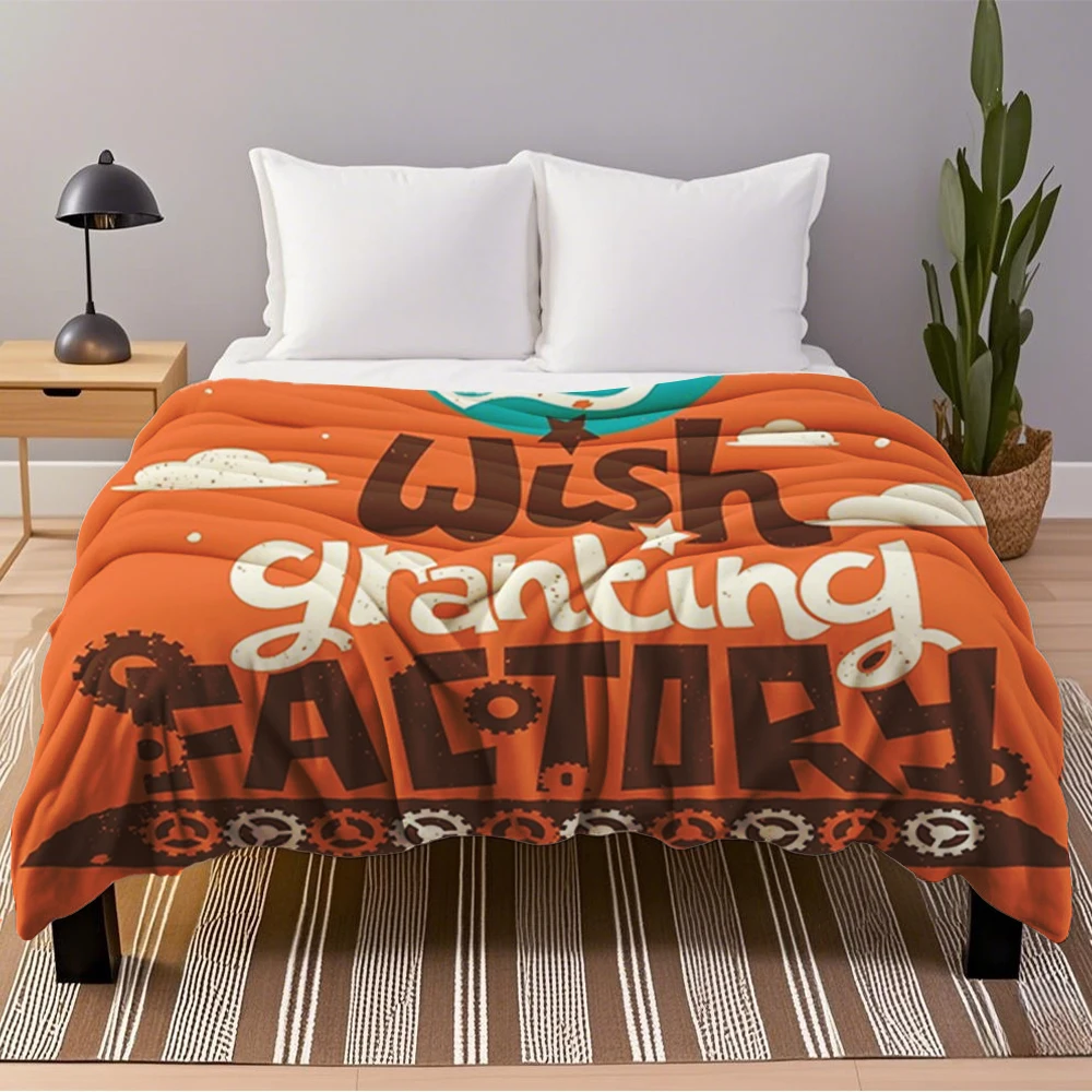 Cobertor de lã O mundo não é um desejo Granting Factory para quarto Capa de edredão moderna e simples, respirável, não desbota, resistente