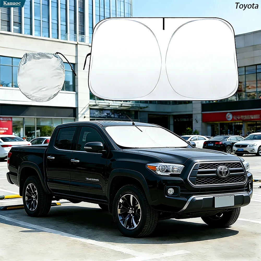 

Windshield Sun Shade For Toyota Tacoma Avalon 1995-2024 Car Sunshade Sun Visor Protector Foldable Blocks UV Rays
