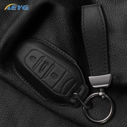 leather Car Key Case Cover Shell Fob Holder For Peugeot 308 408 508 2008 3008 4008 5008 For Citroen C4 C6 C3-XR Accessories