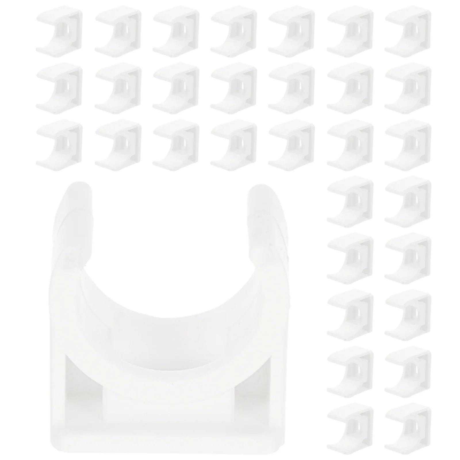 

50 Pcs U PVC Pipe Clamp Riding Horse Bracket Support for Silicone Hose Anti Corrosion Easy Install Thin Wall