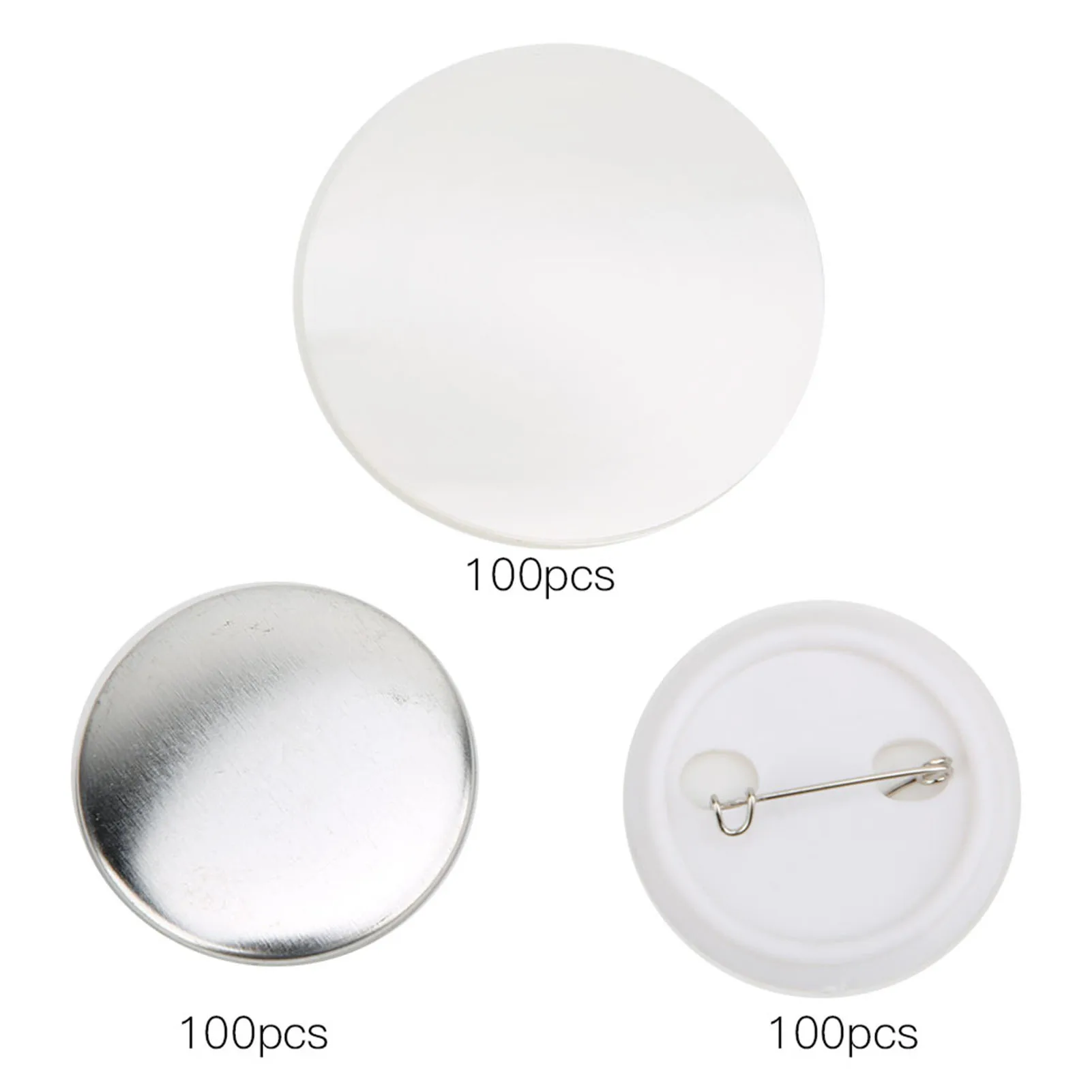 100 juegos de piezas de botón de Pin de insignia de 37mm, suministros para hacer insignias, materiales para manualidades DIY, materiales para hacer insignias
