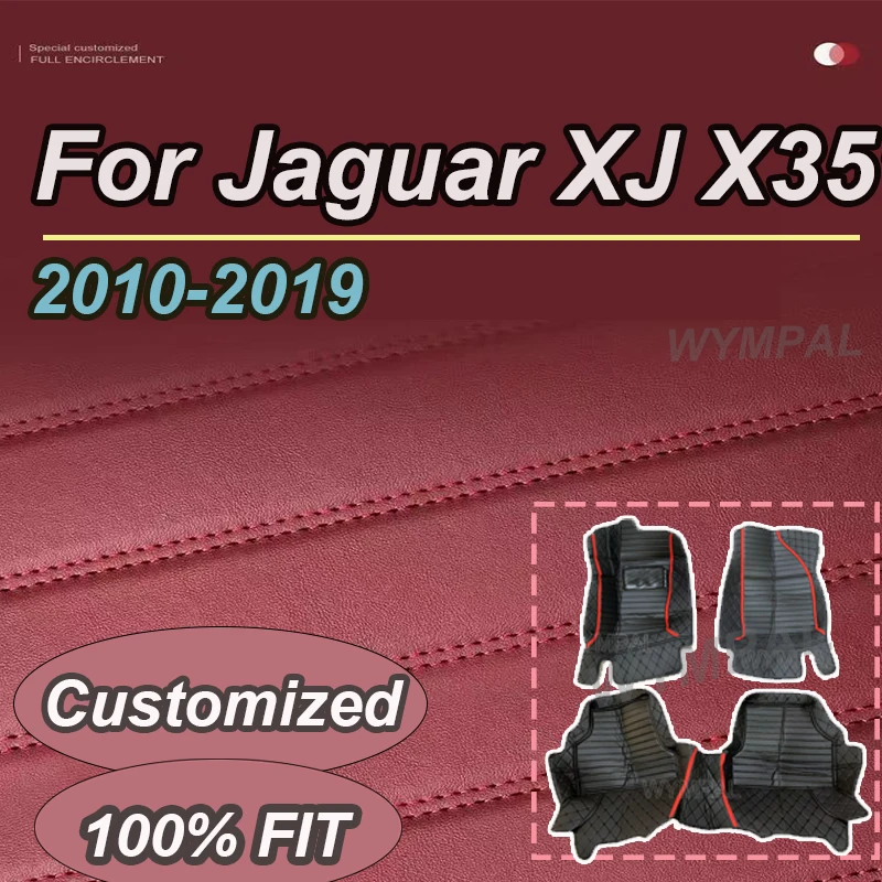 

РОСКОШНЫЕ автомобильные коврики для Jaguar XJ X351 2010 ~ 2019 5-местный прочный кожаный коврик с защитой от грязи, ковер, автозапчасти, автомобильные аксессуары