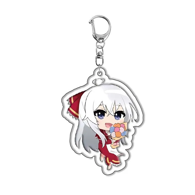 Anime Wandering Witch:The Journey of Elaina Acrylic Keychain Pendant Elaina Cartoon Creative Accessories Friends Gifts