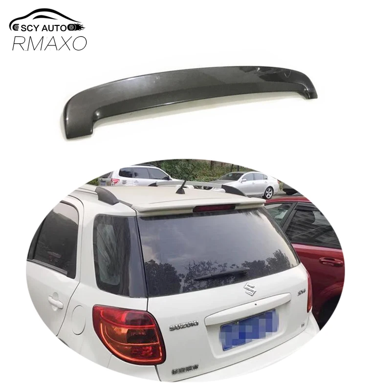 For SX4 Spoiler 2008-2014 Suzuki SX4 Spoiler XWY ABS plastic Material Car Rear Wing Color Rear Spoiler