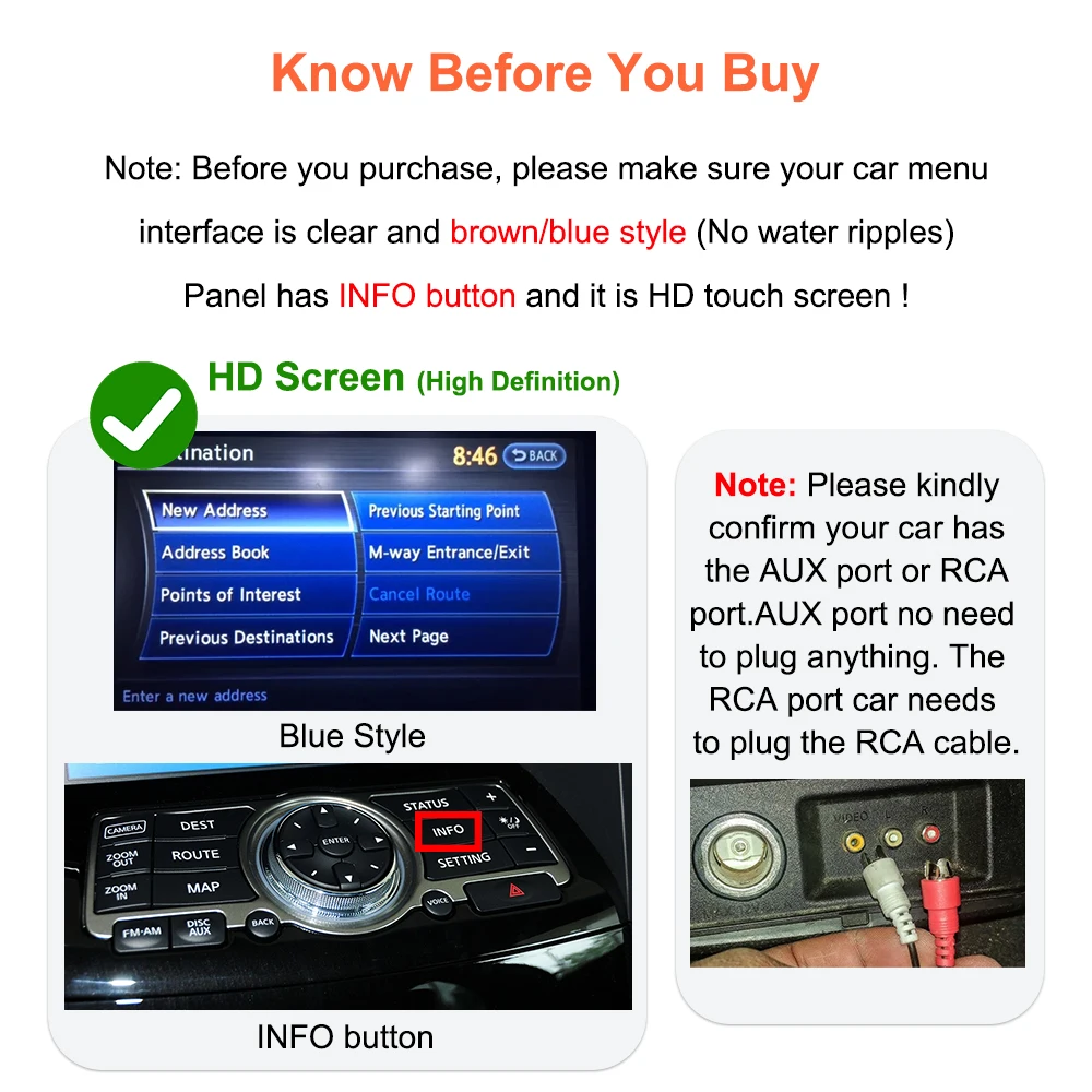 Bonroad Wireless CarPlay Android Auto Nachrüstsätze für HD-Bildschirm Infiniti QX70 FX37 FX35 QX50 EX25 EX37 QX80 QX56 Mirror Link – Detail 3