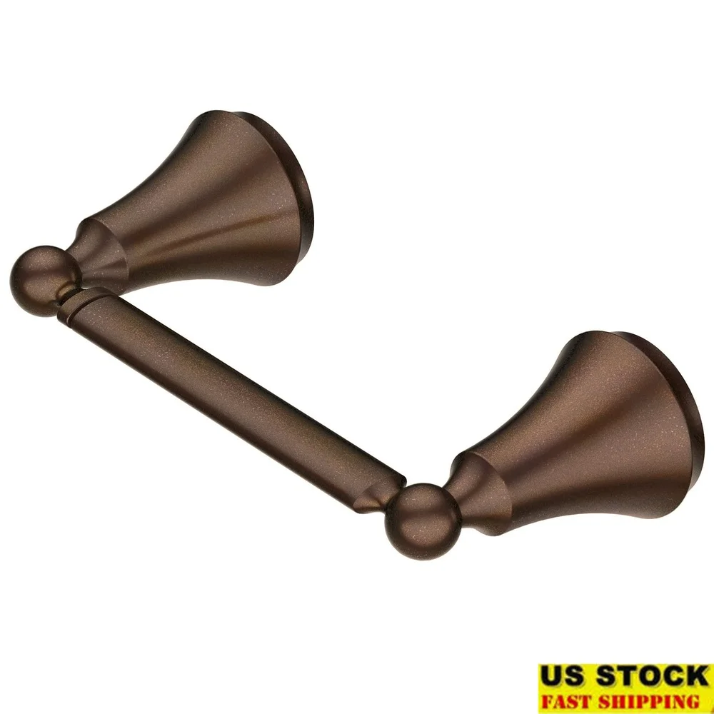 

Oil Rubbed Bronze Paper Holder Pivoting Towel Rack Antique Finish Bathroom Accessory Easy Roll Change Wynford Collection Install