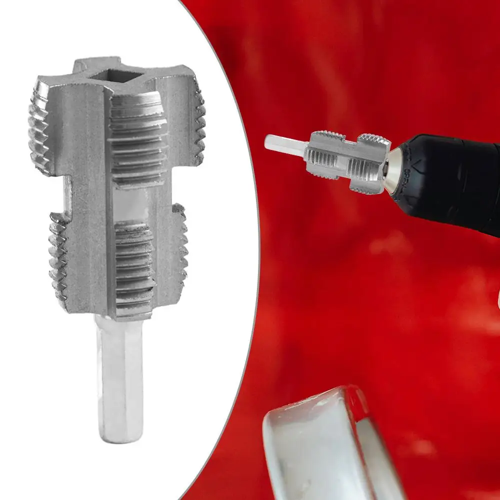 

Double Heads PPR Water Pipe Inner Hole Drill Plumbing Threading Water Pipe Threading Device High Hardness Wear-resisting