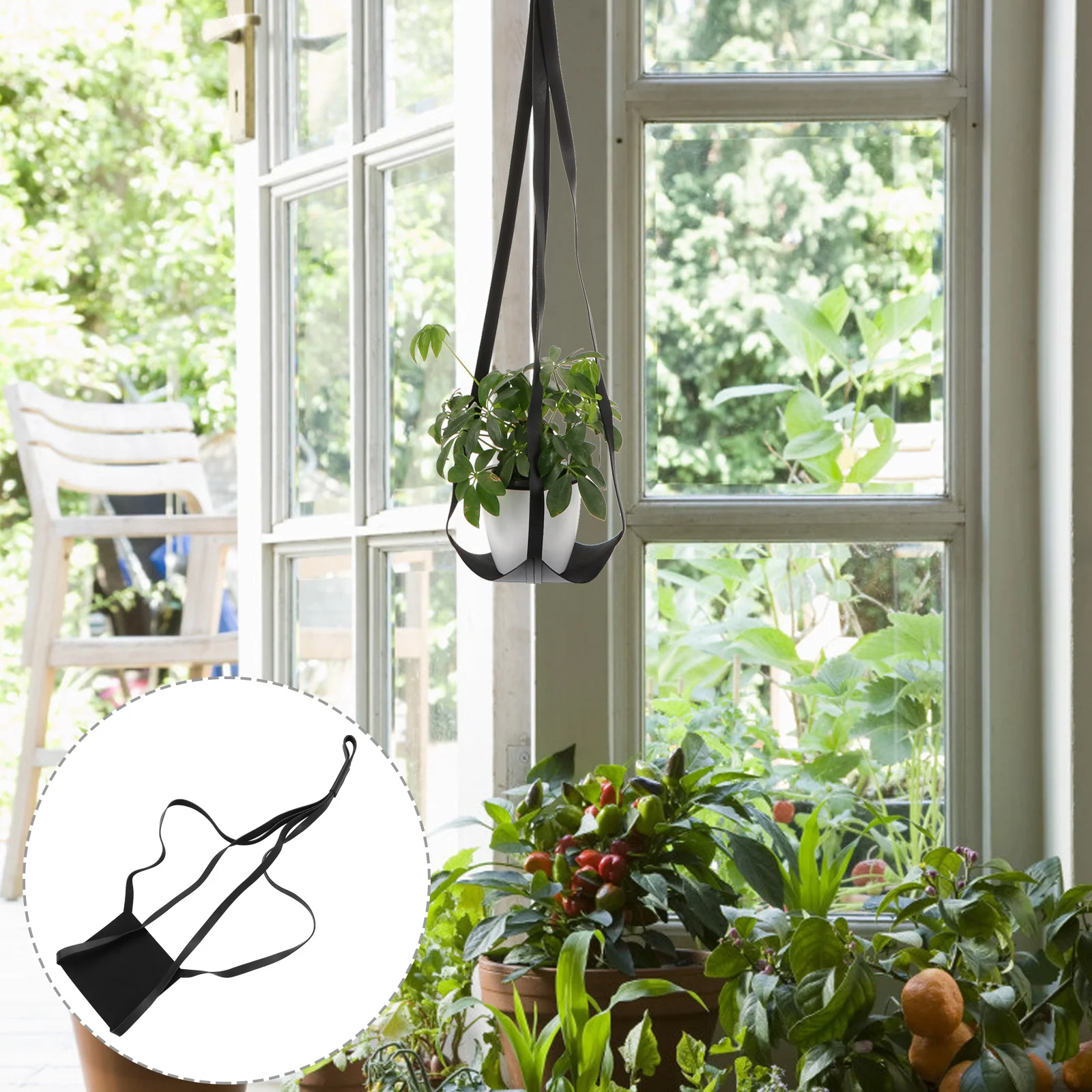 

Plant Hanger Elegant Handmade Hanging Flowerpot Sling for Indoor Outdoor Balcony Patio Garden Planter Holder