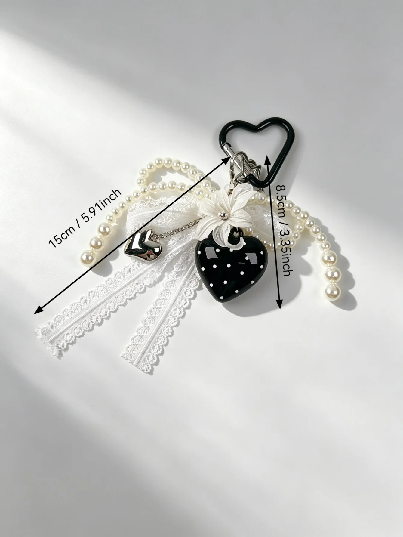 1 Set of Polka Dot Bowknot Bead Pendants for Bags, Sweet and Cool Y2K Style, Suitable for Decorating Handbags, Crossbody Bags, Backpacks, Bag Charms, Keychains, Etc