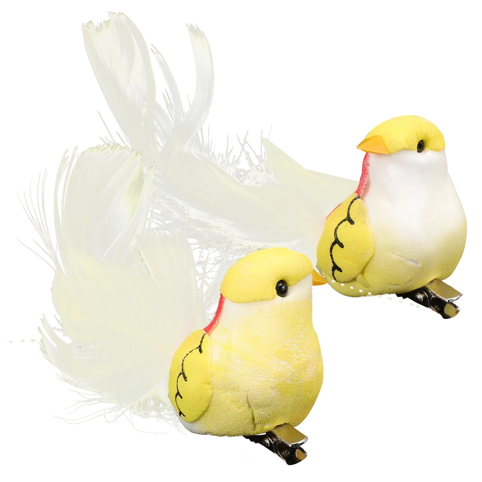 

2 Pcs Bird Ornaments Cute Birds Statue Decoration for The Home Figurine Outdoor