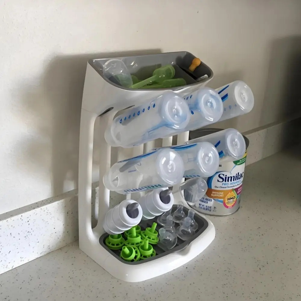 

High Quality Vertical Baby Bottle Drying Rack Space Saving Multi-Purpose Draining Stand Countertop Organizer Kitchen