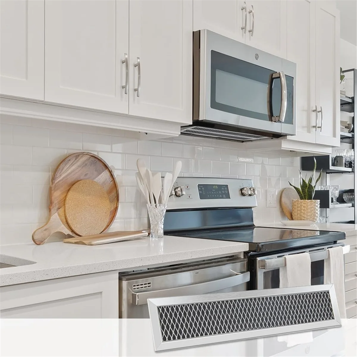 FZFZ 2Pcs 전자 레인지 숯 필터 교체 JX81L WB02X11550 전자 레인지 필터 주방 용 공기 탄소 필터