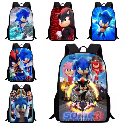Hot selling Hedgehog Backpack New Model SONIC Elementary School Student Backpack Double Shoulder Anime Cartoon Kid's Bag Gift