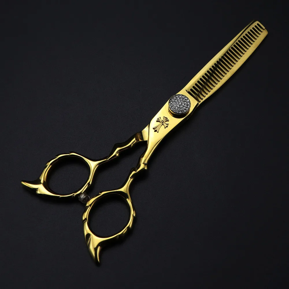 Professional Japan 440c 6 \'\' Upscale Cross scissor hair scissors haircut thinning barber cutting shears hairdressing scissors