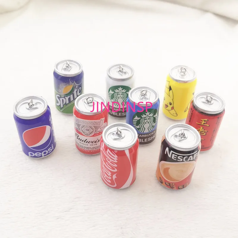 3pcs Cute Cola Coffee Charms Drink Cans Charms Resin Cabochon Keychain Necklace Earrings Making Accessories DIY Jewelry Pendants