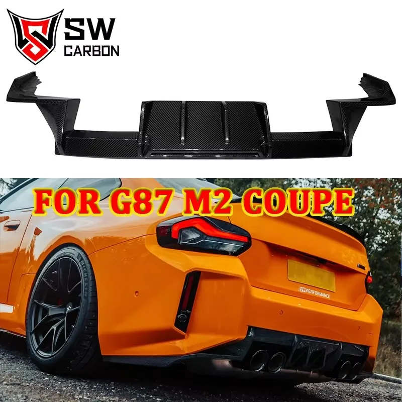 

Dry Carbon Fiber R44 Style Rear Diffuser for BMW G87 M2 Coupe Rear Bumper Splitter Under Spoiler Body Kit