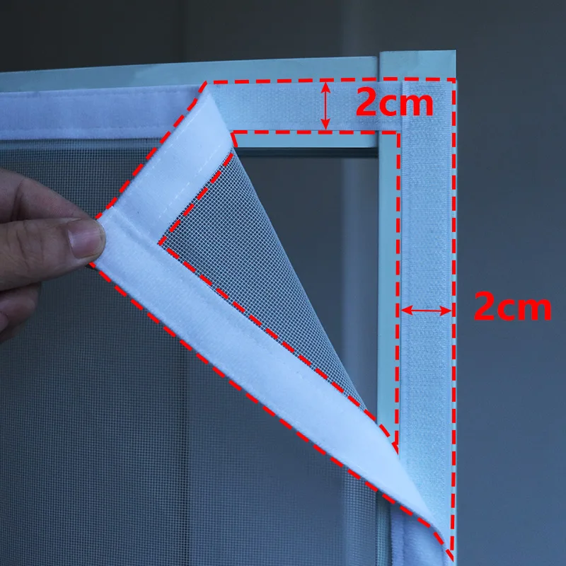 DTGJ Magnetic Door Screen Side opening style Mosquito Net White Anti Insect Invisible Mesh Custom Size Tulle Automatic Closing