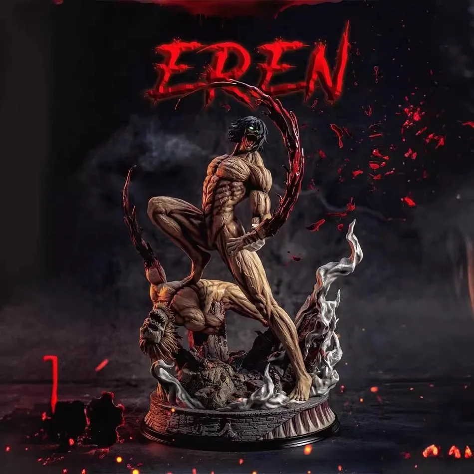 

29cm Attack Giant Battle Form [with Light] Allen Base Handmade Model Statue Desktop Ornament Toy Gift