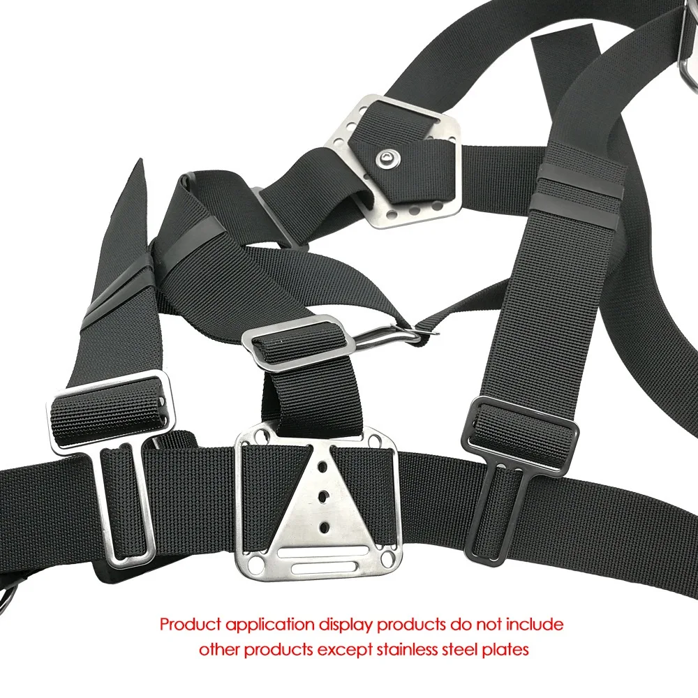 SZAD_316 Stainless Steel Scuba Diving Sidemount Webbing Connecting Plate S