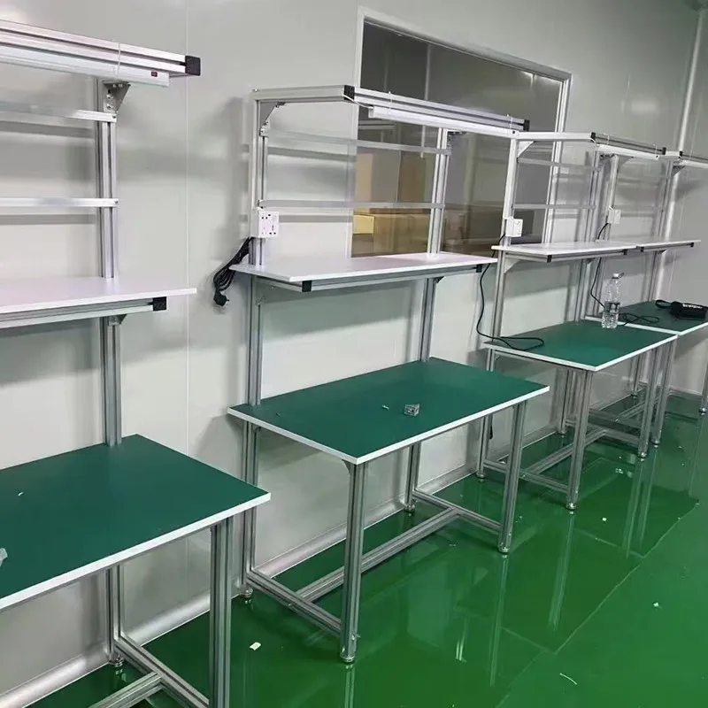 Neu anti-static assembly line workbench Factory packing table Aluminum alloy workbench Flat table Single-sided workbench