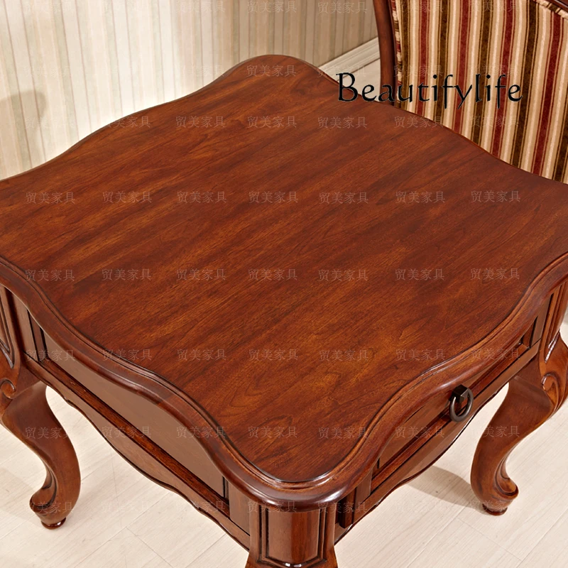 Solid Wood Side Table Living Room Sofa Corner Table Telephone Solid Wood Small Square Table Small