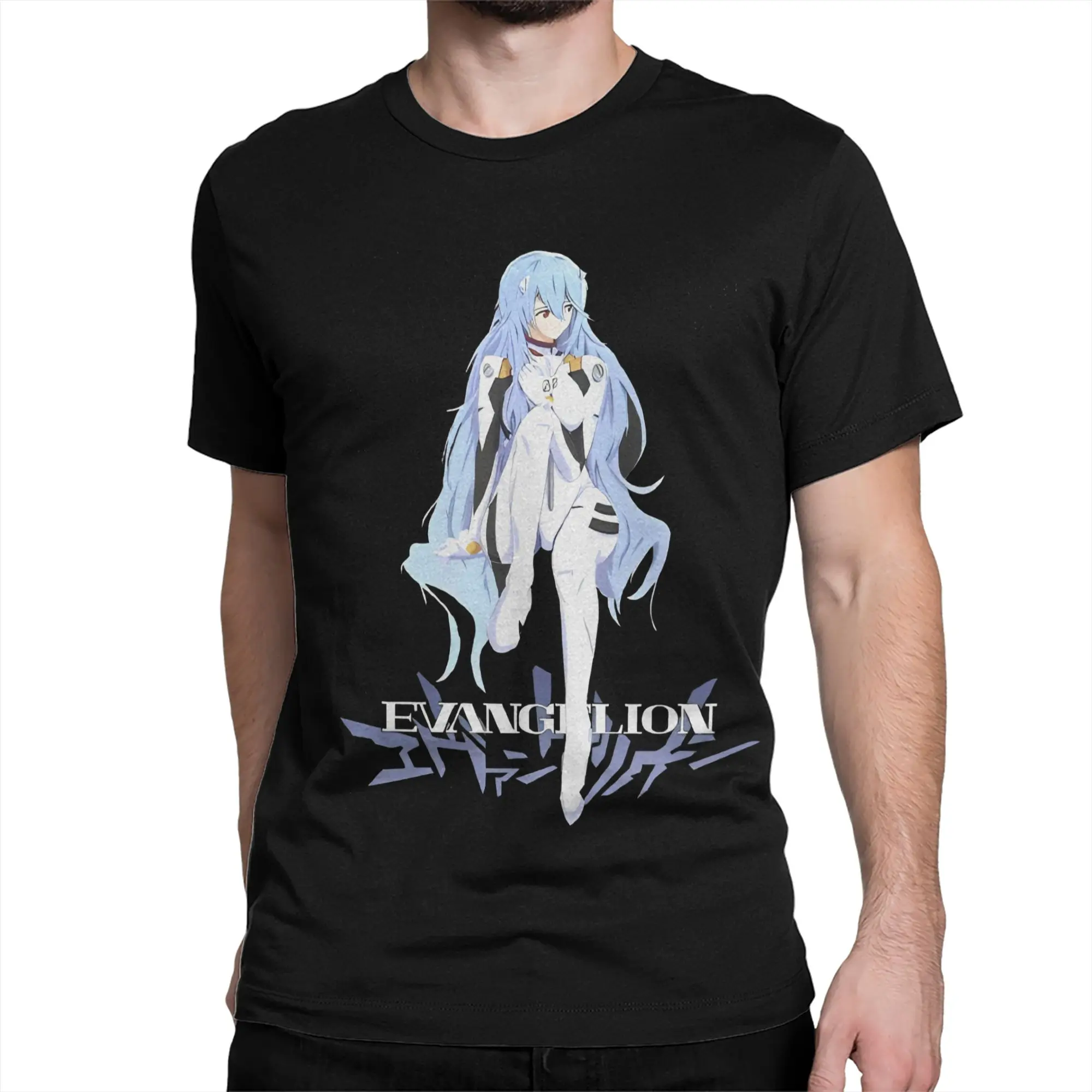 EVA Rei Ayanami for Men Women T Shirt Anime Manga Cute Girl Novelty Tees Short Sleeve T-Shirt 100% Cotton Gift Idea Clothes