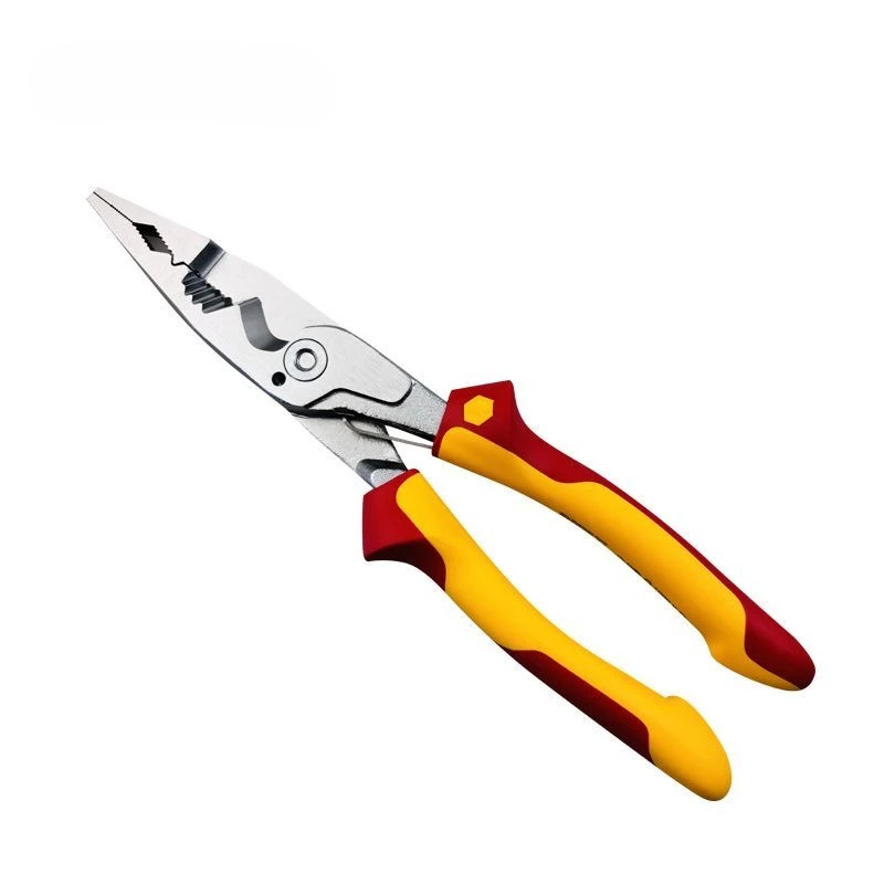 Изолированные плоскогубцы 8 в 1, 1000 В, VDE, плоскогубцы для зачистки проводов, многофункциональные ручные инструменты для электрика, плоскогубцы