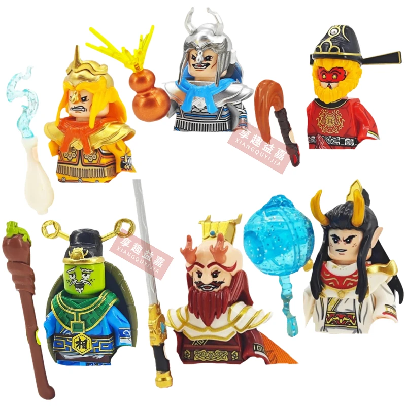 New The Journey to the West Anime Cartoon Block Mini Ancient Fiaction Toy Figures assemble Children\'s Toys Building blocks Gifts