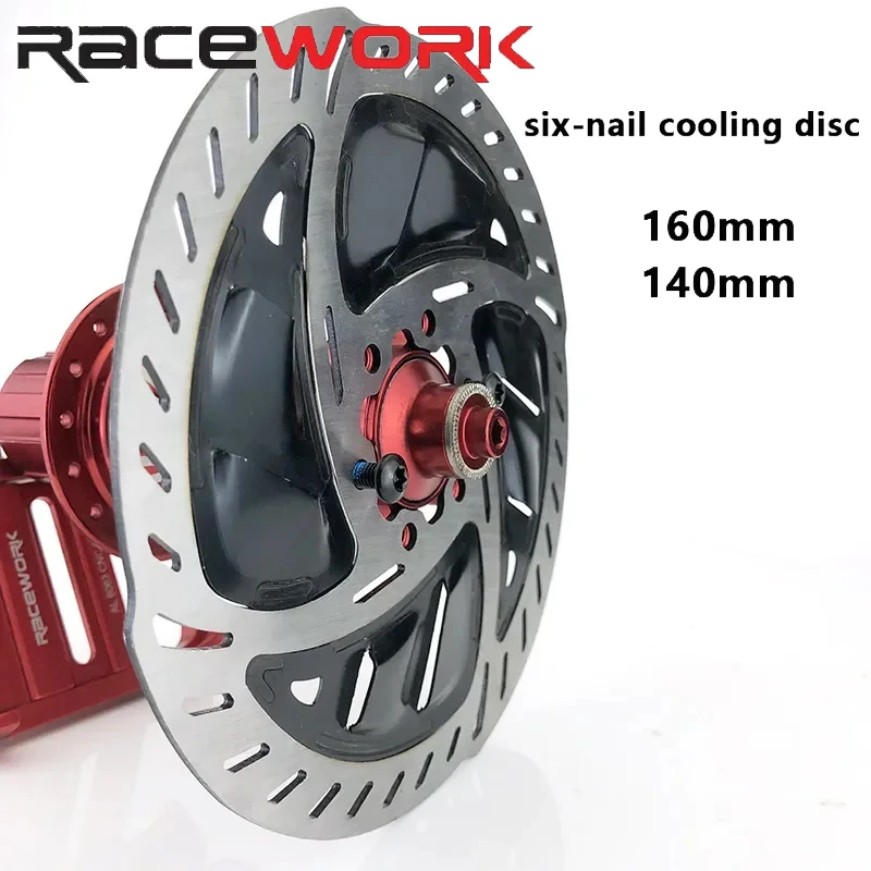 

RACEWORK 140/160mm Bike Disc Brakes - 6-nail Hydraulic Rotors w/ Heat Dissipation & Wear-Resistant Pads