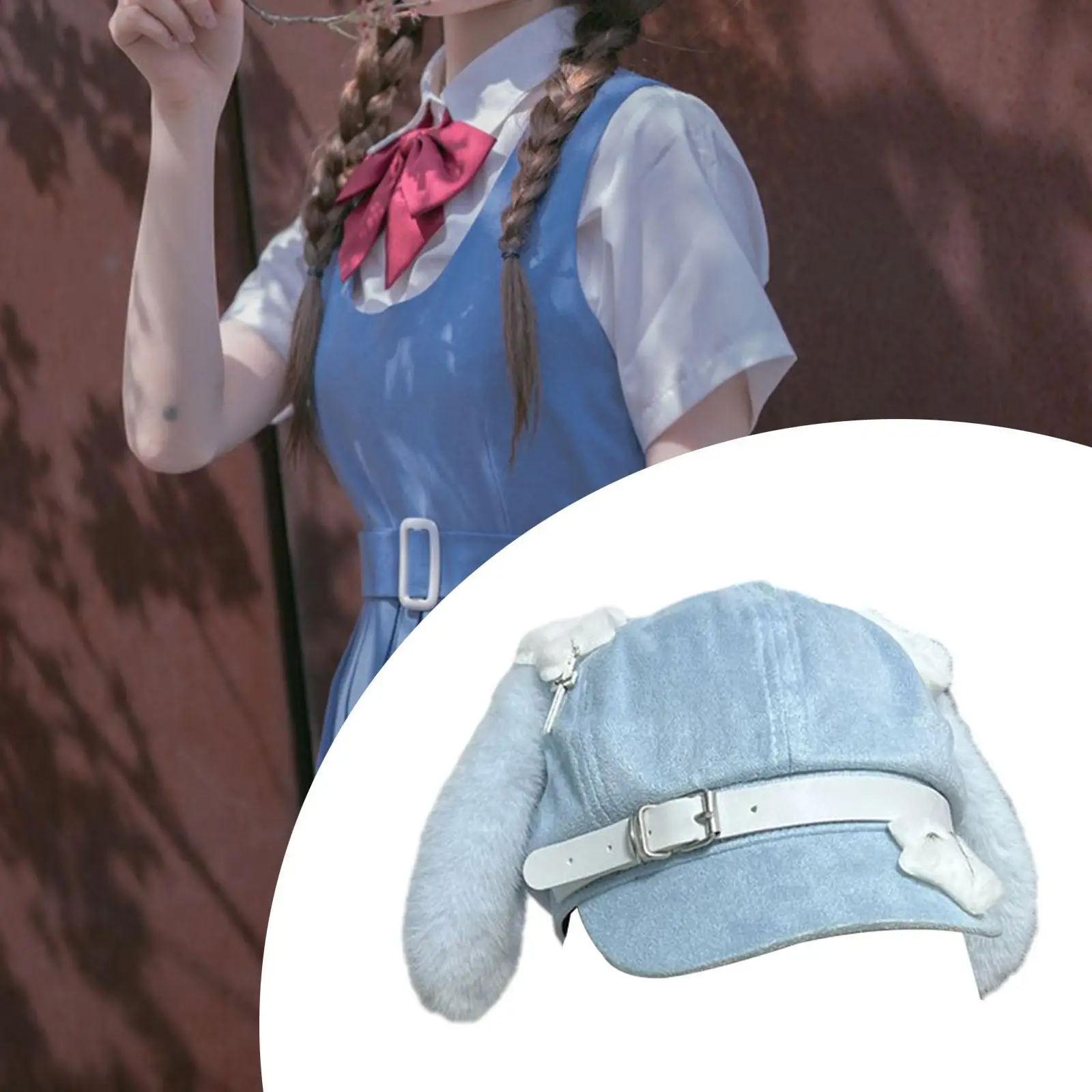 قبعة بيريه على شكل آذان الجرو، فستان فاخر ناعم عصري، قبعة لوليتا بيريه #2